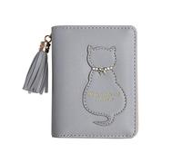 Oyccen Chat Mignon Portefeuille Femme Porte-Monnaie Gland Fermeture Éclair Pochette Court Porte-Cartes