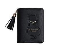 Oyccen Chat Mignon Portefeuille Femme Porte-Monnaie Gland Fermeture Éclair Pochette Court Porte-Cartes