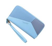 Oyccen Double Zippé Portefeuille Grande Capacité pour Femme Porte-Cartes Longue Porte Monnaie Sac de Téléphone avec Dragonne