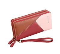 Oyccen Portefeuille Double Zippé pour Femme Porte Monnaie Longue Porte-Cartes avec Plusieurs Emplacements pour Cartes Dames Portefeuille avec Poche Monnaie