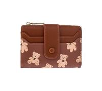 Oyccen Portefeuille Ours Mignon pour Femmes Porte Monnaie Petit avec Poche à Monnaie Portefeuille en PU Cuir Porte-Cartes Court