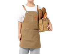 Oyccen Tabliers pour Enfants, Croix Arrière Peinture Tablier avec Poches, Tabliers de Cuisine Imperméables pour Peinture, Artisanat, Pâtisserie