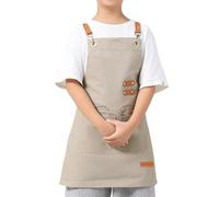 Oyccen Tabliers Réglables de Peinture pour Enfants, Toile Tablier de Cuisson avec Poches, Artiste Tablier pour Garçons et Filles