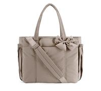 OYCXXCX Sac fourre-tout à nœud pour femmes, sac à bandoulière matelassé léger, sac à main élégant pour le travail, les voyages (CAMEL)