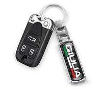 OYDDL Coque universelle avec logo de voiture en métal et fibre de carbone compatible avec Alfa Romeo Giulia Stelvio 159 Brera 147 156 Giulietta Accessoires