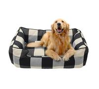 Oye Human Lit pour Chiens et Chats avec Housse Lavable | Lit en Coton pour Chiens et Chats | Petit, Moyen et Grand | Coussins Amovibles | Facile à Laver | Pur Coton et Non Toxique | (M)