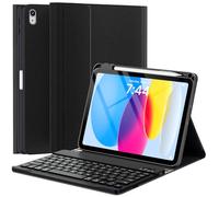 OYEEICE Étui avec clavier pour iPad 11{^>e<^} A16/10{^>e<^} génération (2025/2022, 11/10,9") - Sans fil, amovible, avec porte-crayon - Noir