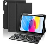 OYEEICE Étui de clavier anti-alloff pour iPad 10e génération 2022/A16 11e génération 2025 (10,9/11"), clavier élargi pour iPad 11/10 Gen (noir, style classique sans rétroéclairé)