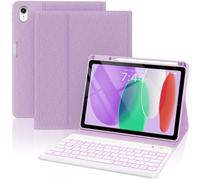 OYEEICE Étui de clavier anti-alloff pour iPad 10e génération 2022/A16 11e génération 2025 (10,9/11"), clavier élargi pour iPad 11/10 génération (violet, style classique)