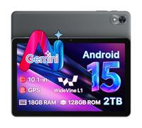 OYEFIT Tablette Android 15 10 Pouces avec Gemini AI, 18Go+128 Go(Extensible à 2 to) Tablette Tactile, Processeur 2.0 GHz, 5G WiFi 6 Tablet, Écran IPS HD 1280x800, 5000 mAh, Radio FM/GPS/Bluetooth