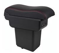 OYHCM Accoudoir Centrale pour Citroen Berlingo, Rangement Intégré, Cuir Noir, Facile à Installer, Accessoire Intérieur Voiture