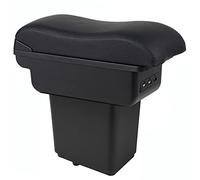 OYHCM Accoudoir Centrale pour Citroen Berlingo, Rangement Intégré, Cuir Noir, Facile à Installer, Accessoire Intérieur Voiture