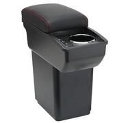 OYHCM Accoudoir Centrale pour Citroen Berlingo, Rangement Intégré, Cuir Noir, Facile à Installer, Accessoire Intérieur Voiture