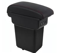 OYHCM Accoudoir Centrale pour Citroen Berlingo, Rangement Intégré, Cuir Noir, Facile à Installer, Accessoire Intérieur Voiture