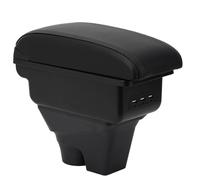 OYHCM Accoudoir Centrale pour Citroen C3 MK3 2016-2024, Rangement Intégré, Cuir Noir, Facile à Installer, Accessoire Intérieur Voiture
