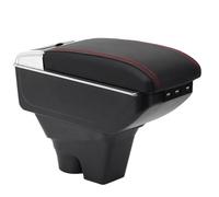 OYHCM Accoudoir Centrale pour Citroen C3 MK3 2016-2024, Rangement Intégré, Cuir Noir, Facile à Installer, Accessoire Intérieur Voiture