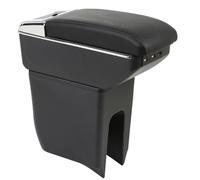 OYHCM Accoudoir Centrale pour Dacia Spring/Spring Electric/Renault K-ZE, Rangement Intégré, Cuir Noir, Facile à Installer, Accessoire Intérieur Voiture