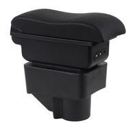 OYHCM Accoudoir Centrale pour Ford Fiesta Mk7 St 2011-2018, Rangement Intégré, Cuir Noir, Facile à Installer, Accessoire Intérieur Voiture