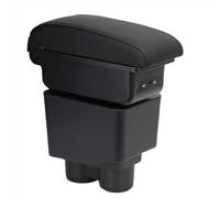 OYHCM Accoudoir Centrale pour Ford Ka K Rangement Intégré, Cuir Noir, Facile à Installer, Accessoire Intérieur Voiture