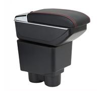 OYHCM Accoudoir Centrale pour Ford Ka K Rangement Intégré, Cuir Noir, Facile à Installer, Accessoire Intérieur Voiture