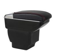 OYHCM Accoudoir Centrale pour Mazda 2, Rangement Intégré, Cuir Noir, Facile à Installer, Accessoire Intérieur Voiture