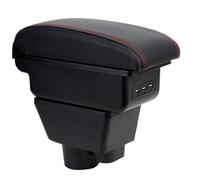 OYHCM Accoudoir Centrale pour Opel Corsa F 2019-2025, Rangement Intégré, Cuir Noir, Facile à Installer, Accessoire Intérieur Voiture