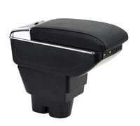 OYHCM Accoudoir Centrale pour Peugeot 207, Rangement Intégré, Cuir Noir, Facile à Installer, Accessoire Intérieur Voiture