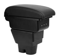 OYHCM Accoudoir Centrale pour Peugeot 207, Rangement Intégré, Cuir Noir, Facile à Installer, Accessoire Intérieur Voiture