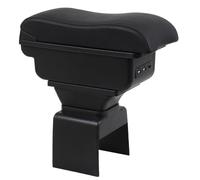 OYHCM Accoudoir Centrale pour Peugeot 307, Rangement Intégré, Cuir Noir, Facile à Installer, Accessoire Intérieur Voiture