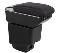 OYHCM Accoudoir Centrale pour Renault Captur 2018-2022, Rangement Intégré, Cuir Noir, Facile à Installer, Accessoire Intérieur Voiture