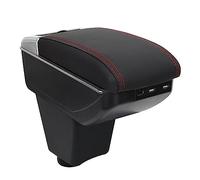 OYHCM Accoudoir Centrale pour Renault Clio 4 Armlehnen Clio 3 III IV, Rangement Intégré, Cuir Noir, Facile à Installer, Accessoire Intérieur Voiture