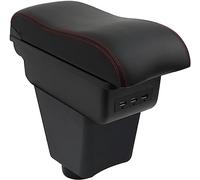 OYHCM Accoudoir Centrale pour Renault Clio 4 Armlehnen Clio 3 III IV, Rangement Intégré, Cuir Noir, Facile à Installer, Accessoire Intérieur Voiture