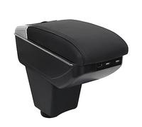 OYHCM Accoudoir Centrale pour Renault Clio 4 Armlehnen Clio 3 III IV, Rangement Intégré, Cuir Noir, Facile à Installer, Accessoire Intérieur Voiture