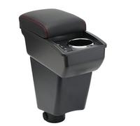 OYHCM Accoudoir Centrale pour Renault Clio 4 Armlehnen Clio 3 III IV, Rangement Intégré, Cuir Noir, Facile à Installer, Accessoire Intérieur Voiture