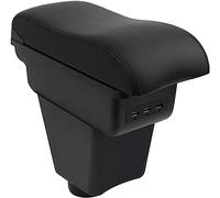 OYHCM Accoudoir Centrale pour Renault Clio 4 Armlehnen Clio 3 III IV, Rangement Intégré, Cuir Noir, Facile à Installer, Accessoire Intérieur Voiture