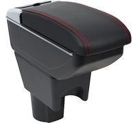 OYHCM Accoudoir Centrale pour Renault Dacia Duster I 2010-2015, Rangement Intégré, Cuir Noir, Facile à Installer, Accessoire Intérieur Voiture