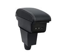 OYHCM Accoudoir Centrale pour Renault Logan Sandero 2, Rangement Intégré, Cuir Noir, Facile à Installer, Accessoire Intérieur Voiture