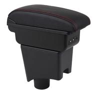 OYHCM Accoudoir Centrale pour Renault Sandero 1, Rangement Intégré, Cuir Noir, Facile à Installer, Accessoire Intérieur Voiture