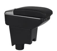 OYHCM Accoudoir Centrale pour Renault Sandero 1, Rangement Intégré, Cuir Noir, Facile à Installer, Accessoire Intérieur Voiture