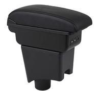 OYHCM Accoudoir Centrale pour Renault Sandero 1, Rangement Intégré, Cuir Noir, Facile à Installer, Accessoire Intérieur Voiture