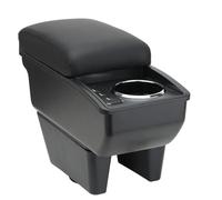 OYHCM Accoudoir Centrale pour Seat Ibiza 6J IV 2008-2017, Rangement Intégré, Cuir Noir, Facile à Installer, Accessoire Intérieur Voiture