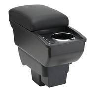 OYHCM Accoudoir Centrale pour VW POLO 2020-2024, Rangement Intégré, Cuir Noir, Facile à Installer, Accessoire Intérieur Voiture