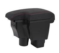 OYHCM Accoudoir Convient pour Mazda CX-3 2014-2019 Noir Accoudoirs avec Compartiment de Rangement Central Console Organiseur et Porte Boisson Suture Rouges