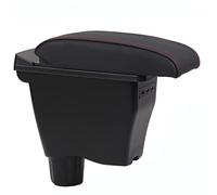 OYHCM Accoudoir Convient pour Smart 453 Fortwo Forfour 2015-2019 Noir Accoudoirs avec Compartiment de Rangement Central Console Organiseur et Porte Boisson Suture Rouges