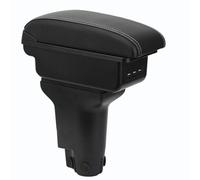 OYHCM compatible with FIAT 500 Accoudoirs Convient avec Compartiment de Rangement Central Console Organiseur Cuir Noir et blanc