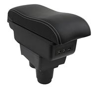 OYHCM Pour Dacia Duster II 2018-2023 Accoudoirs Convient avec Compartiment de Rangement Central Console Organiseur Noir et blanc