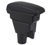 OYHCM Pour Kia Picanto 3X-Line Accoudoirs Convient avec Compartiment de Rangement Central Console Organiseur Cuir Noir et blanc