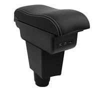 OYHCM Pour Renault Dacia Logan 2 Sandero 2 Accoudoirs Convient avec Compartiment de Rangement Central Console Organiseur Noir et blanc