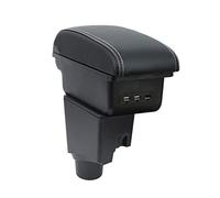 OYHCM Pour Toyota Yaris 2015-2021 Accoudoirs Convient avec Compartiment de Rangement Central Console Organiseur Cuir Noir et blanc