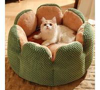 OYhmc Lit pour Chat et Chien Lavable, Forme Pétale de Cactus Canapé, Mignon Nid en Peluche pour Chiots et Chats